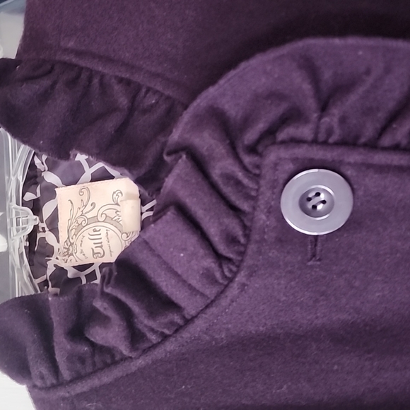 Deep Purple Tulle Coat - Picture 3 of 7